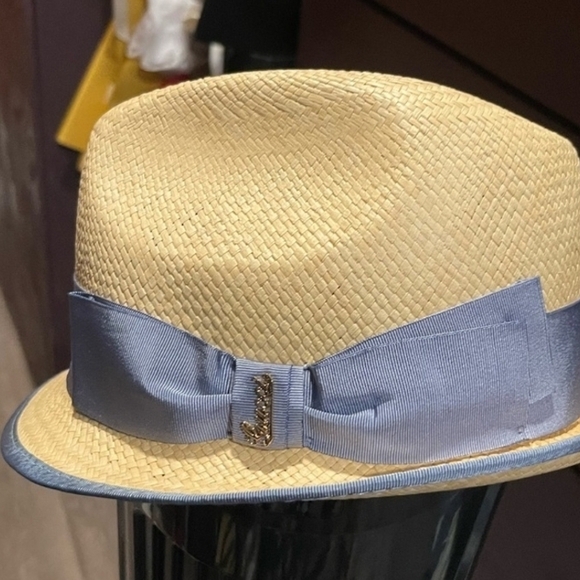 Gucci Beige and Blue Fedora Hat - Picture 6 of 7